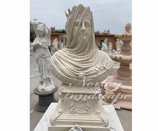 Home decoration life size stone carving female marble bust sculptures