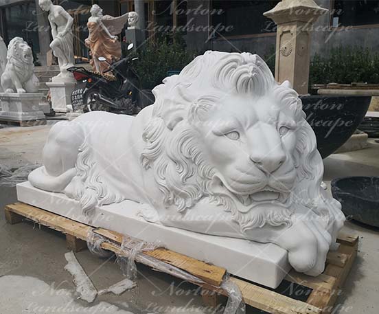 Home Garden Decoration Stone Hand Carved Animal Lion Sculpture Life Size  Marble Lion Sculpture Statue - China marble statue and Lion Sculpture price